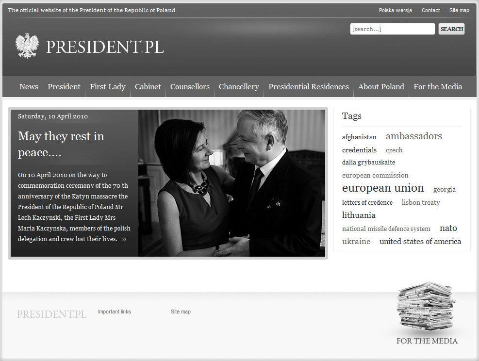 Link to www.PRESIDENT.pl - new window opens